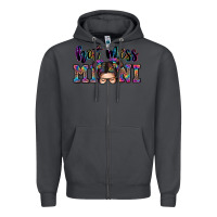 Smoke mess mini messy bun Zipper Hoodie - Zillion Design Studio