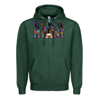 Sports Green mess mini messy bun Zipper Hoodie - Zillion Design Studio