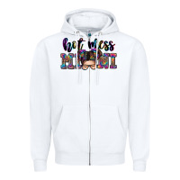 White mess mini messy bun Zipper Hoodie - Zillion Design Studio