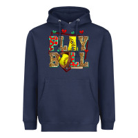 Navy play ball softball Heavyweight Hoodie - Zillion Design Studio