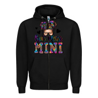 Black mess mini messy bun Zipper Hoodie - Zillion Design Studio