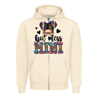 Sandshell mess mini messy bun Zipper Hoodie - Zillion Design Studio