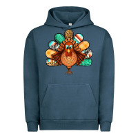 Pigment Midnight Navy thanksgiving turkey Urban Hoodie - Jasminsmagicworld