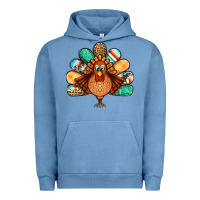 Pigment Pebble Blue thanksgiving turkey Urban Hoodie - Jasminsmagicworld