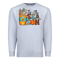 Heather Grey tis the sea son Premium Sweatshirt - CowhideDigitalArt