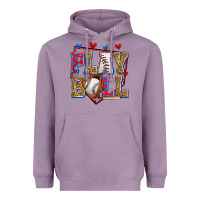 Lavender play ball baseball Heavyweight Hoodie - Zillion Design Studio