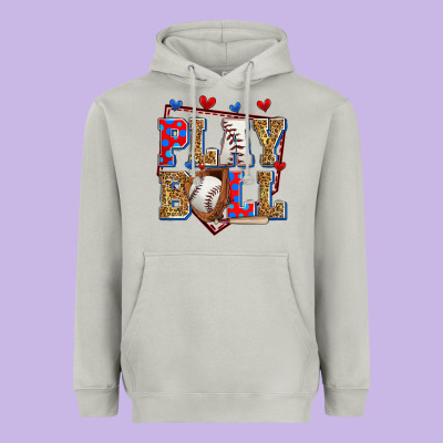 Play Ball Baseball Heavyweight Hoodie Designed By Zillion Design Studio