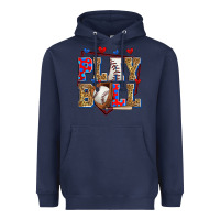Navy play ball baseball Heavyweight Hoodie - Zillion Design Studio