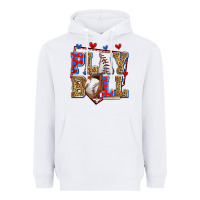 White play ball baseball Heavyweight Hoodie - Zillion Design Studio