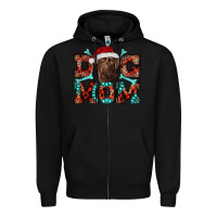Black Christmas Labrador Dog Mom Zipper Hoodie - RanaPortraitStore