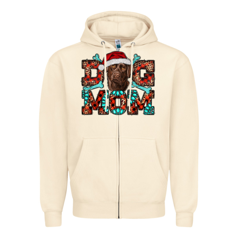 Christmas Labrador Dog Mom Zipper Hoodie by RanaPortraitStore | Teevron