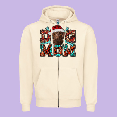 Zipper Hoodie Christmas Labrador Dog Mom