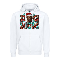 White Christmas Labrador Dog Mom Zipper Hoodie - RanaPortraitStore