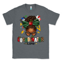 Charcoal Heather educational coordinator life afro messy bun Classic Tee - texasbilliewilder