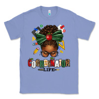 Colony Blue educational coordinator life afro messy bun Classic Tee - texasbilliewilder