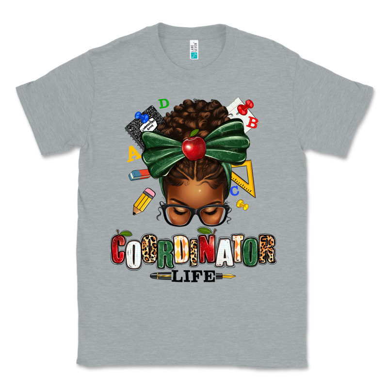 Educational Coordinator Life Afro Messy Bun Classic Tee by texasbilliewilder | Teevron