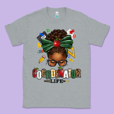 Educational Coordinator Life Afro Messy Bun Classic Tee Designed By Texasbilliewilder