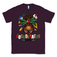 Plum educational coordinator life afro messy bun Classic Tee - texasbilliewilder