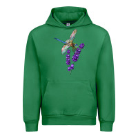 Emerald Dragonfly With Lavender Urban Hoodie - LillyAllenDesigns