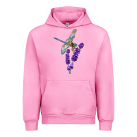 Fuchsia Pink Dragonfly With Lavender Urban Hoodie - LillyAllenDesigns