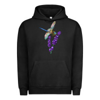 Dragonfly With Lavender Urban Hoodie | Teevron