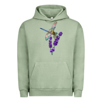 Pigment Oil Green Dragonfly With Lavender Urban Hoodie - LillyAllenDesigns