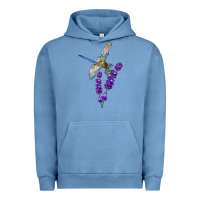 Pigment Pebble Blue Dragonfly With Lavender Urban Hoodie - LillyAllenDesigns