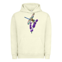 Pigment Pistachio Dragonfly With Lavender Urban Hoodie - LillyAllenDesigns