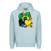 Blue Mist brazil hearts Premium Hoodie - NancyCooperArtShop