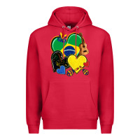 Cardinal brazil hearts Premium Hoodie - NancyCooperArtShop