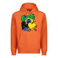 Carrot brazil hearts Premium Hoodie - NancyCooperArtShop