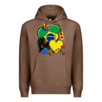 Chestnut brazil hearts Premium Hoodie - NancyCooperArtShop