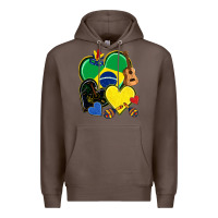 Coffee brazil hearts Premium Hoodie - NancyCooperArtShop
