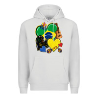 Dove Grey brazil hearts Premium Hoodie - NancyCooperArtShop