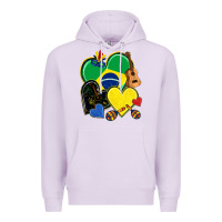Lilac brazil hearts Premium Hoodie - NancyCooperArtShop