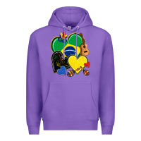 Purple brazil hearts Premium Hoodie - NancyCooperArtShop