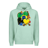 Seafoam brazil hearts Premium Hoodie - NancyCooperArtShop