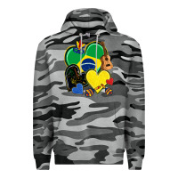 Slate Camo brazil hearts Premium Hoodie - NancyCooperArtShop