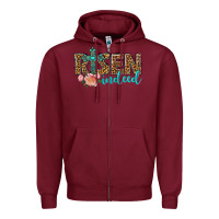 Burgundy risen indeed Zipper Hoodie - texasbilliewilder
