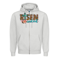 Dove Grey risen indeed Zipper Hoodie - texasbilliewilder