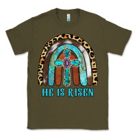 Army Green He Is Risen Classic Tee - RanaPortraitStore