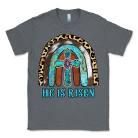 Charcoal Heather He Is Risen Classic Tee - RanaPortraitStore