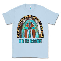 Dusty Blue He Is Risen Classic Tee - RanaPortraitStore