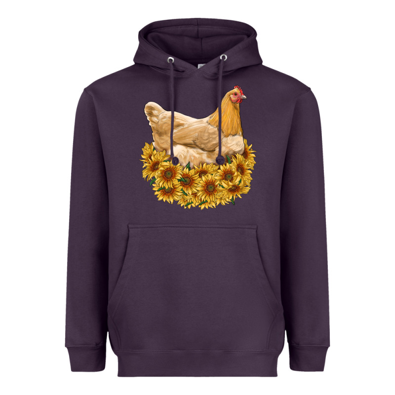 Chicken With Sunflowers Heavyweight Hoodie by RanaPortraitStore | Teevron