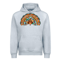 Heather Grey turquoise thanksgiving turkey rainbow Urban Hoodie - Jasminsmagicworld