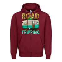 Burgundy road tripping Zipper Hoodie - texasbilliewilder