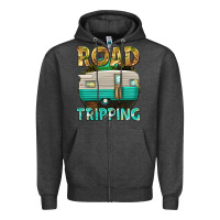 Charcoal Heather road tripping Zipper Hoodie - texasbilliewilder