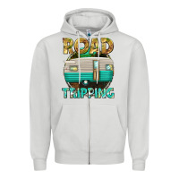 Dove Grey road tripping Zipper Hoodie - texasbilliewilder