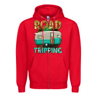 Red road tripping Zipper Hoodie - texasbilliewilder