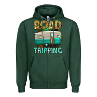 Sports Green road tripping Zipper Hoodie - texasbilliewilder